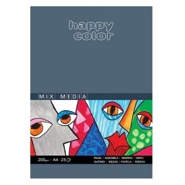 Blok szkicownik A4 HAPPY COLOR Mix Media 200g 25 kartek