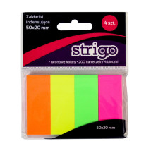 Zakładki indeksujące Strigo 50x20mm neonowe