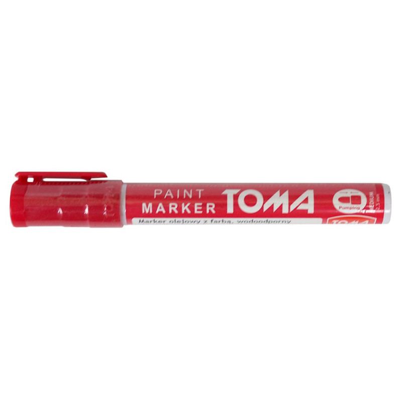Marker olejowy z farbą czerwony Toma TO-440