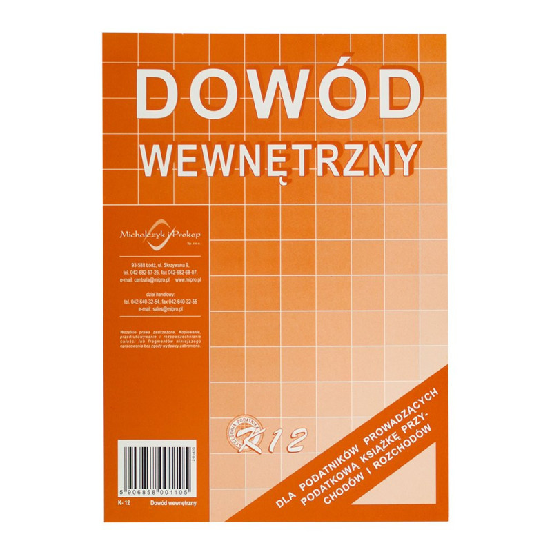 Dowód wewnętrzny A5 Michalczyk K-12