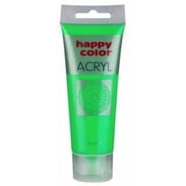 Farba akrylowa fluo, zielony, 75 ml Happy Color 