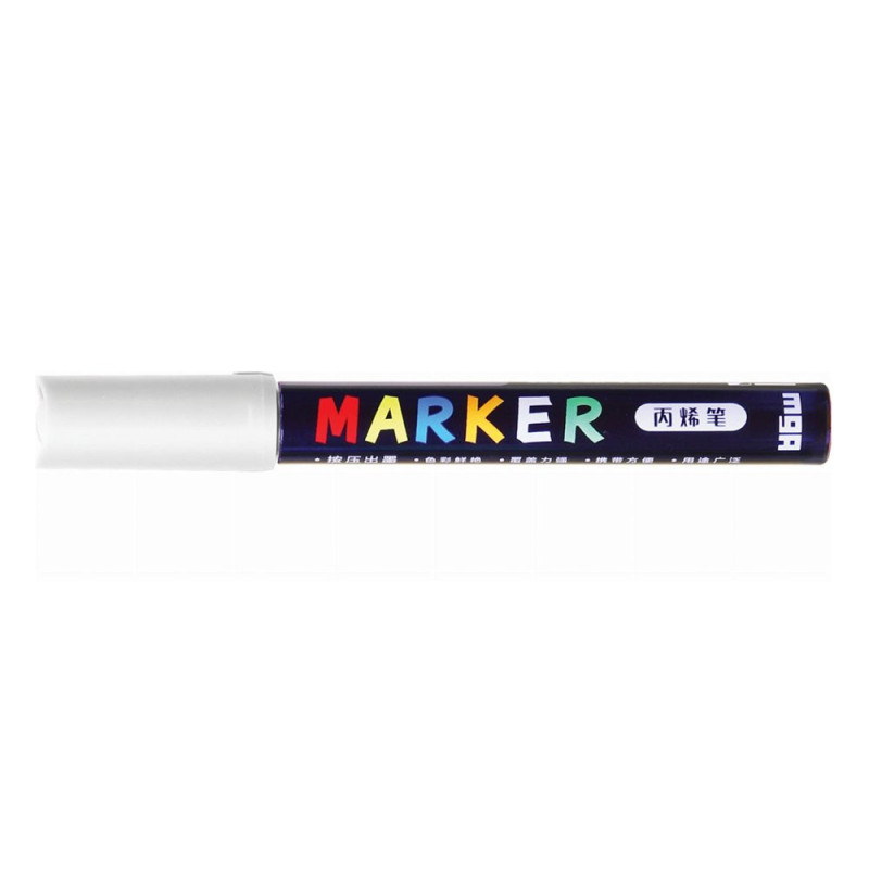 Marker akrylowy 1-2mm M&G S100 biały