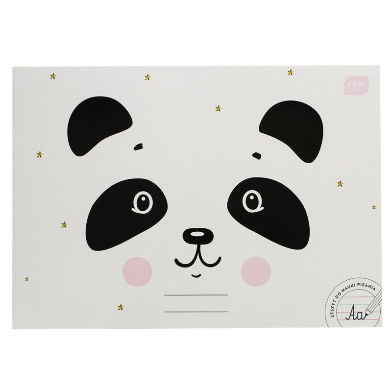 Zeszyt A4 poziomy 32k 3-linia kolorowa Panda