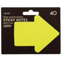 Notes samoprzylepny żółta strzałka GR-40W