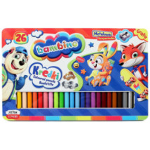 Kredki Bambino w oprawie drewnianej 26 kolorów + temperówka
