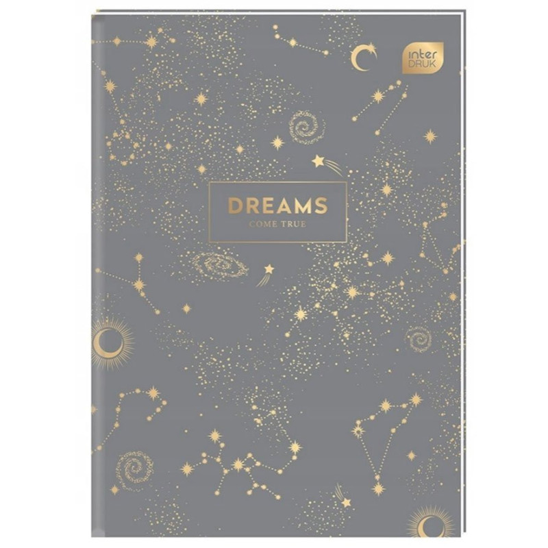 Brulion A5 96 kartek w kratkę Metalic Dreams Interdruk