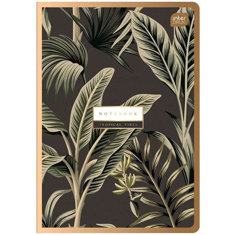 Zeszyt A5/80k w kratkę Metallic Satin Gold Interdruk