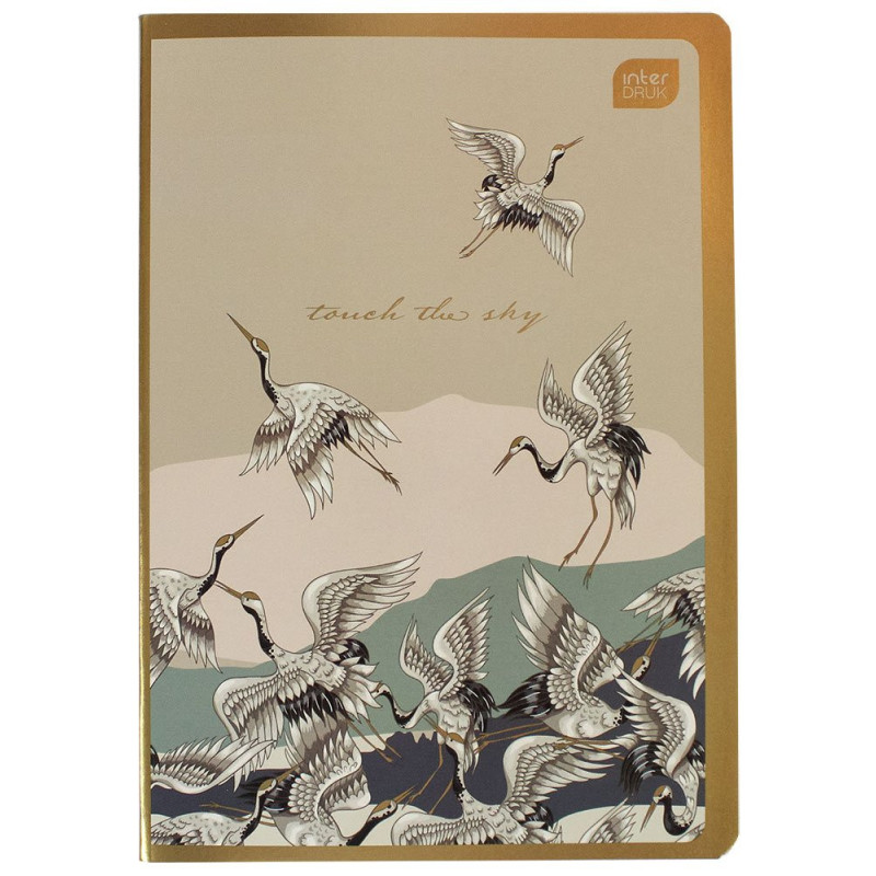 Zeszyt A5/60k w kratkę Metallic Satin Gold Interdruk
