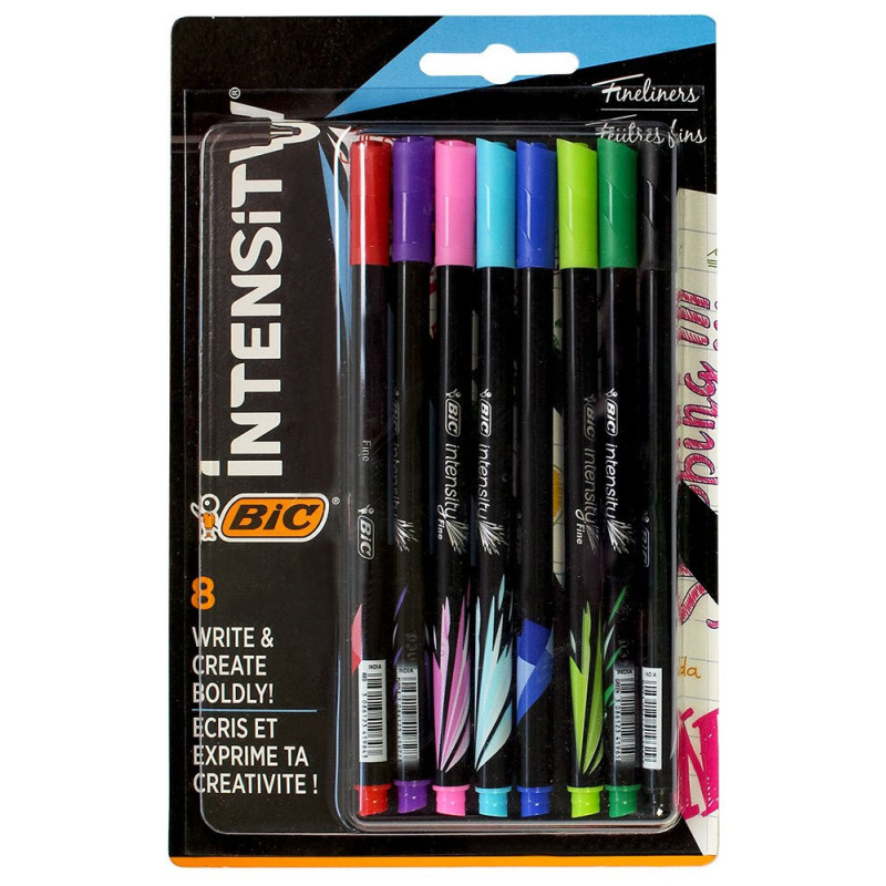 Cienkopisy BIC Intensity Fine 8 kolorów