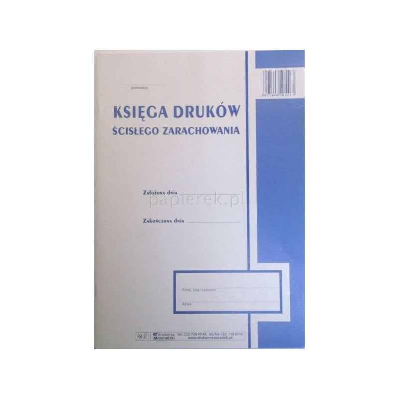 KSIĘGA DRUKÓW ŚCISŁEGO ZARACHOWANIA