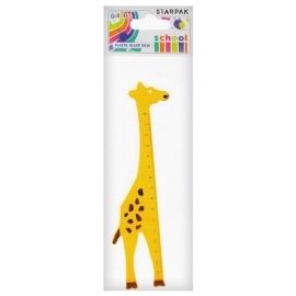 Linijka plastikowa 15 cm Starpak Żyrafa, Kot, Pies