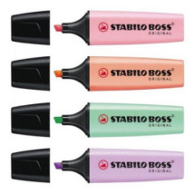 Zakreślacze STABILO BOSS ORIGINAL pastelowe 4szt.