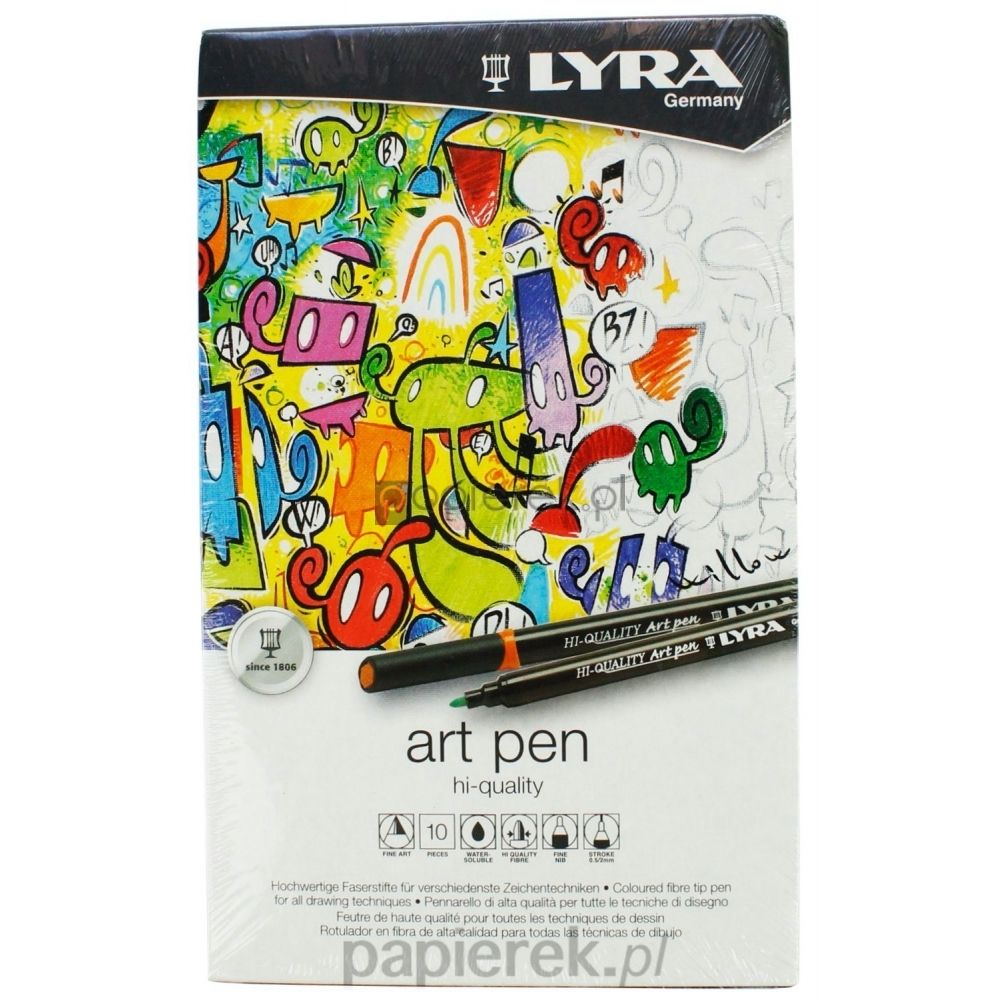 Pisaki dwustronne Lyra 10 kolorów