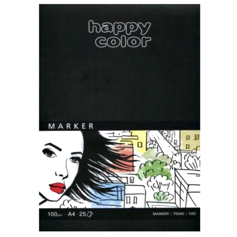 Blok do markerów A4, 100g 25K Happy Color
