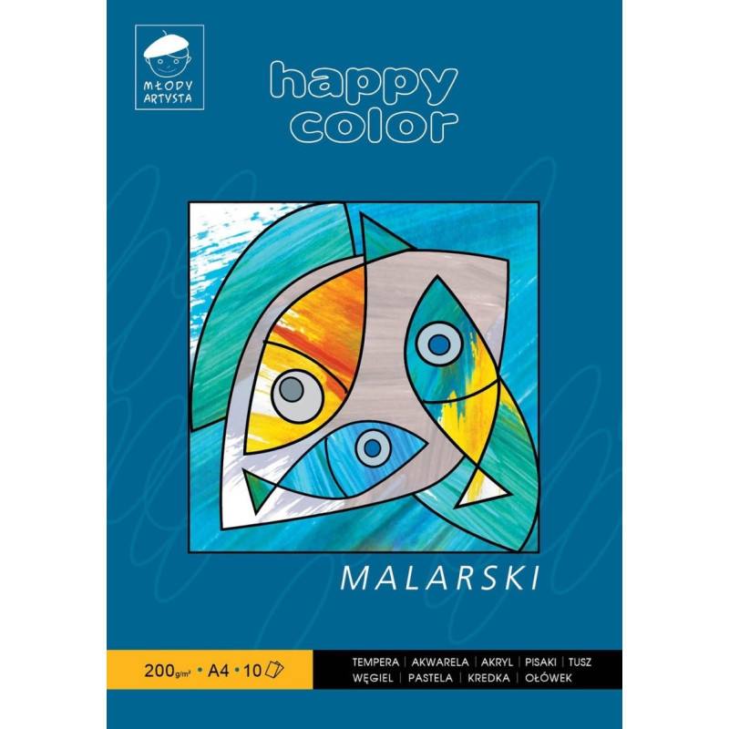 Blok malarski A4/10K 200g Happy Color