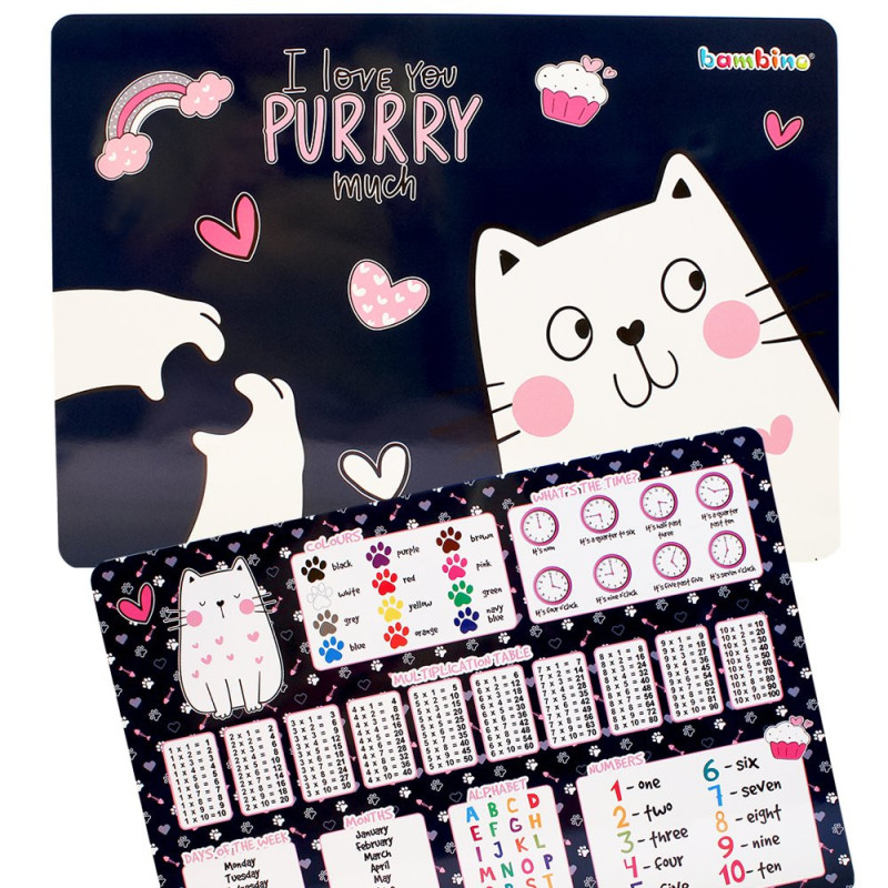 Podkład na biurko laminowany A3 Girl Bambino Mix1 Panda, Kotek