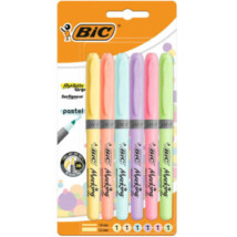 Zakreślacze Grip Pastel BIC 6 kolorów
