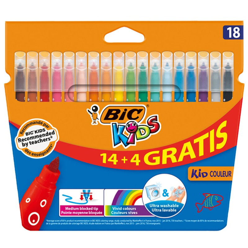 Flamastry Bic Kids Couleur 18 kolorów