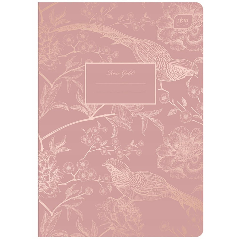 Zeszyt w linię A5/60K Metallic Rose Interdruk