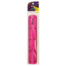 Linijka elastyczna 20cm Strigo różowa