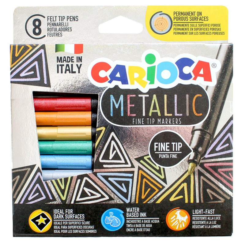 Pisaki metaliczne Carioca 8 kolorów