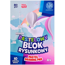 Blok rysunkowy kolorowy pastelowy A4 Astra 10k