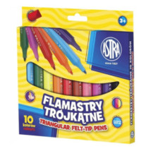 Flamastry trójkątne Jumbo 10 kolorów Astra
