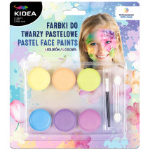 Farbki do twarzy pastelowe Kidea 6 kolorów