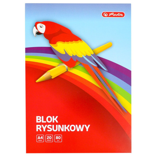 Blok rysunkowy biały A4/20k 80g Herlitz