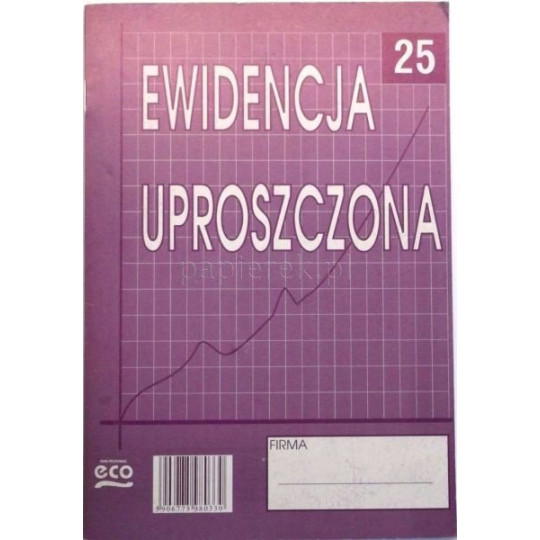 EWIDENCJA uproszczona A5
