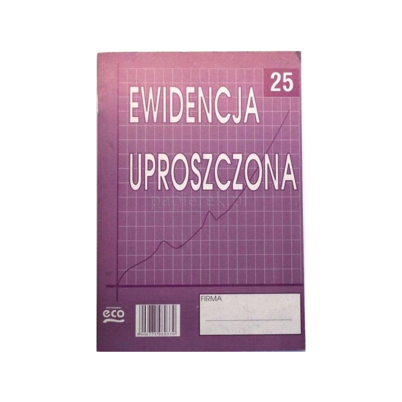 EWIDENCJA uproszczona A5