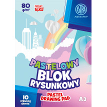 Blok rysunkowy kolorowy pastelowy A3 10 arkuszy