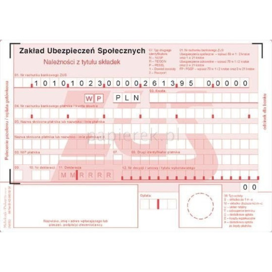 POLECENIE PRZELEWU ZUS, A6