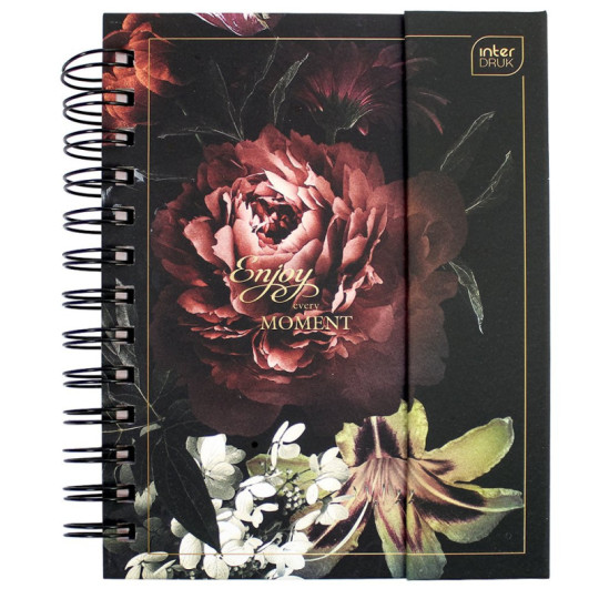 Organizer na spirali B6 zamykany z magnesem Flowers