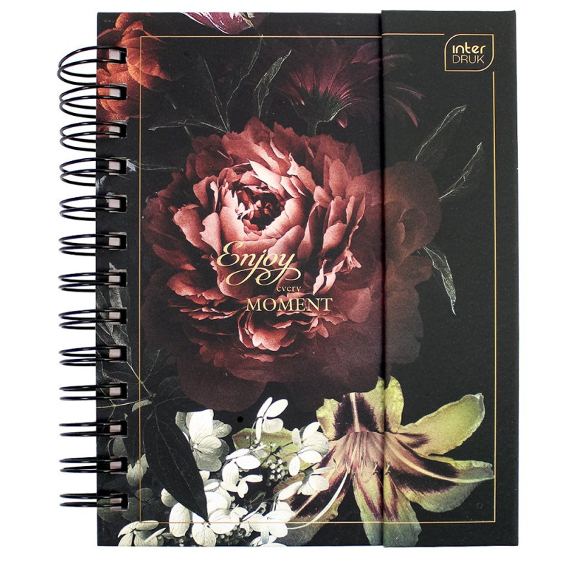 Organizer na spirali B6 zamykany z magnesem Flowers