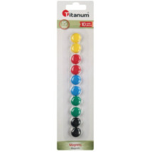 Magnesy kolorowe Titanum 10szt 15mm