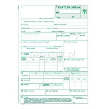 KARTA DROGOWA NUMEROWANA A5