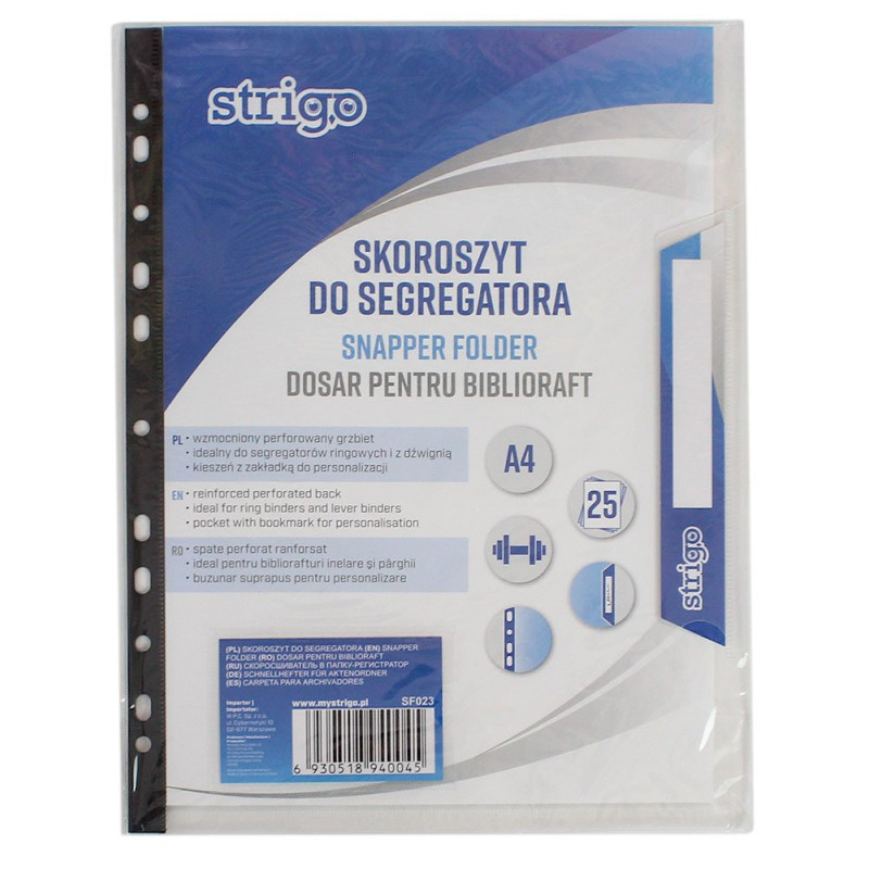 Skoroszyt do segregatora A4 PP Strigo