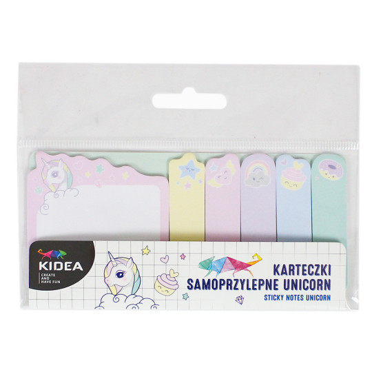 Zakładki karteczki samoprzyjepne Unicorn Kidea